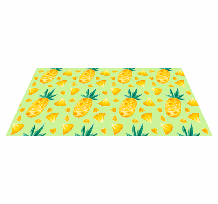 Tappeto pvc cucina motivo verde ananas - TenStickers
