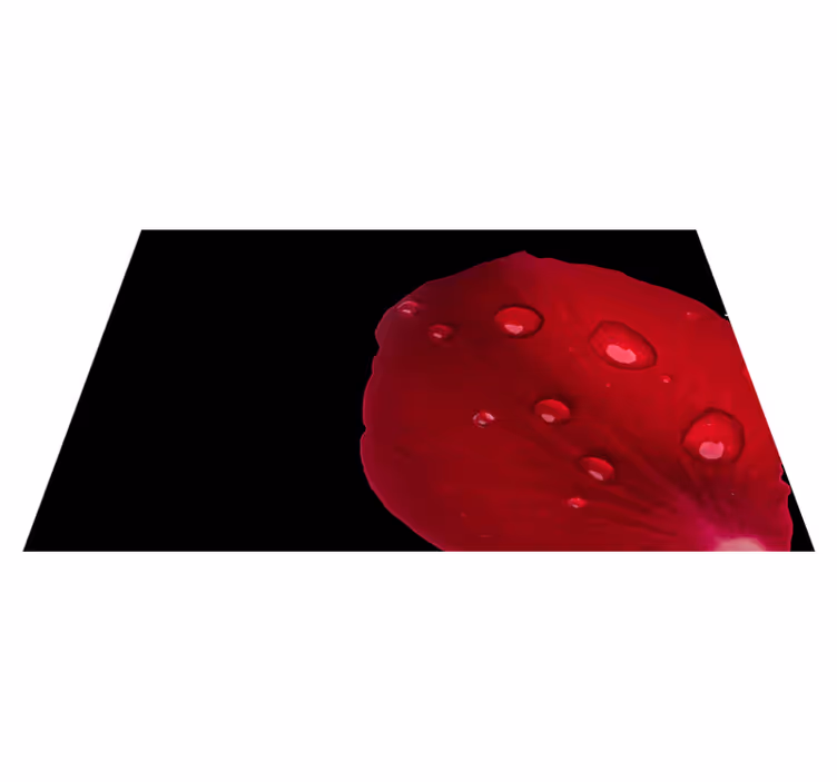 Tappeto in vinile soggiorno glamour petalo rosso - TenStickers