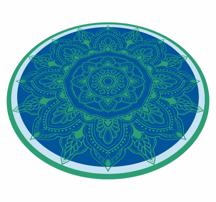 Tappeto vinile Mandala composizione floreale elaborata - TenStickers