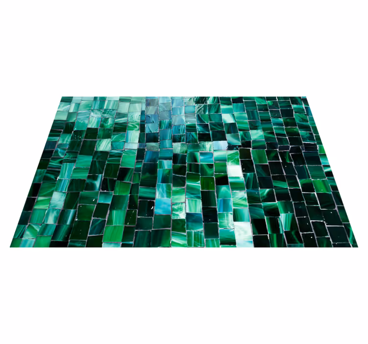 Tappeto vinile mosaico piastrelle verdi a tessere - TenStickers