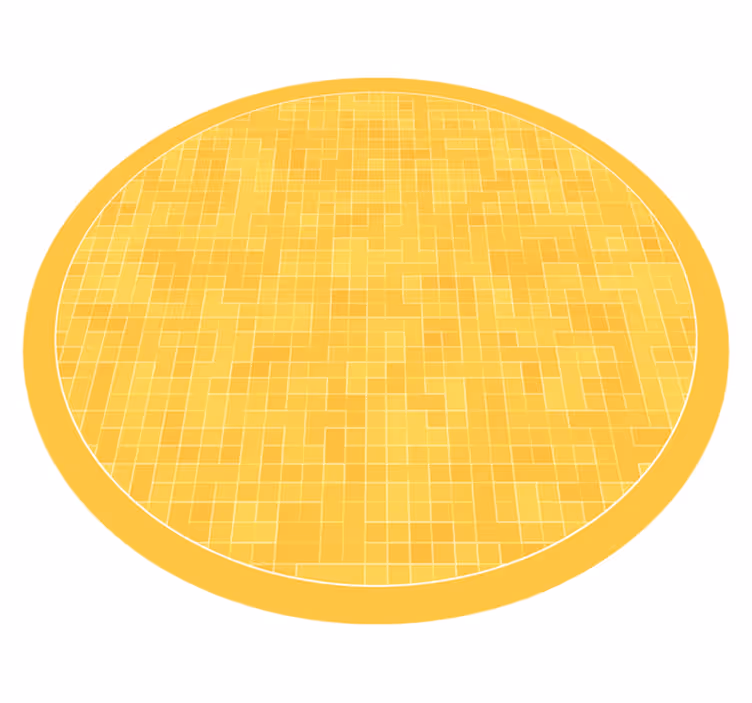 Tappeto vinile geometrico motivo a mosaico giallo - TenStickers
