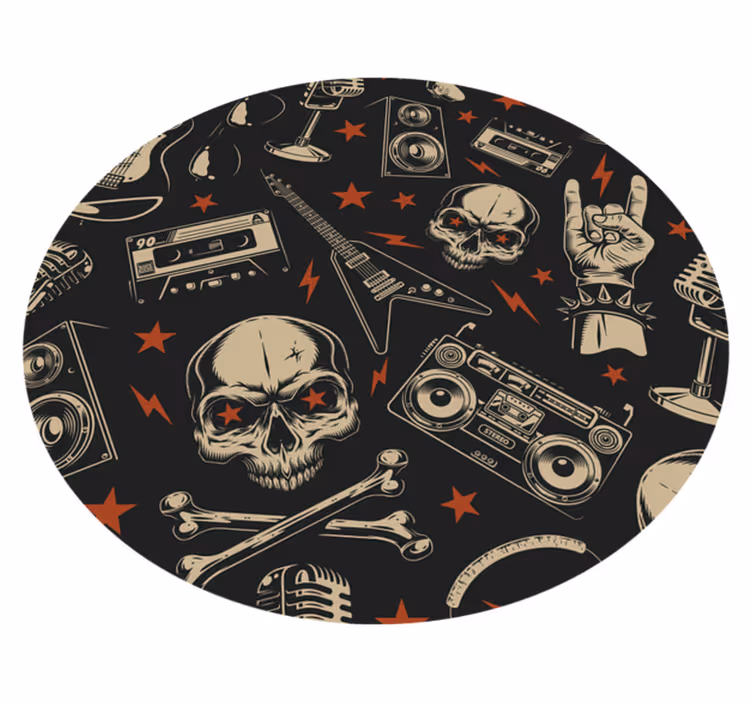 Tappeto vinile per ragazzi stile musicale rock - TenStickers