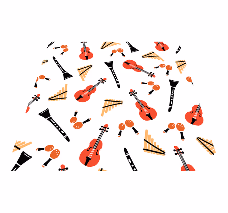 Tappeto vinile per bambini motivi strumenti musicali - TenStickers