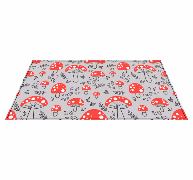 Tappeto vinile natura motivo funghi rossi - TenStickers
