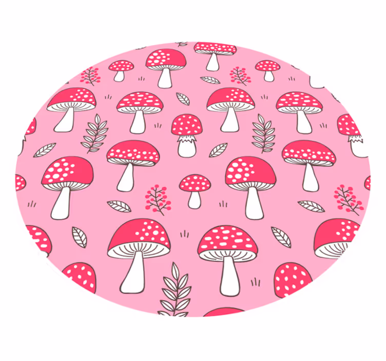 Tappeto pvc cucina affascinante illustrazione di funghi - TenStickers