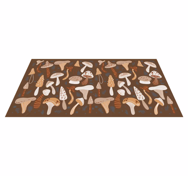 Tappeto vinile natura modelli di funghi - TenStickers