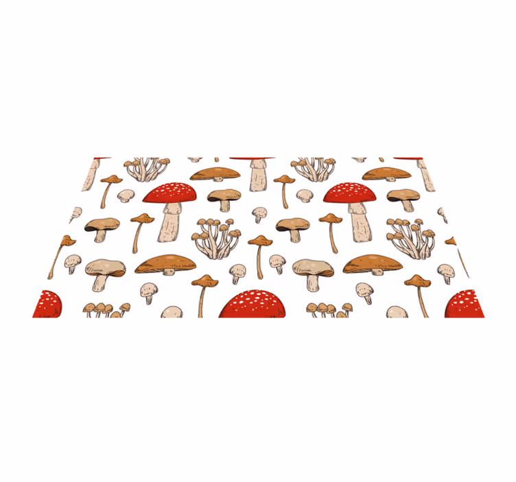 Tappeto vinile natura paesaggio onirico di funghi - TenStickers