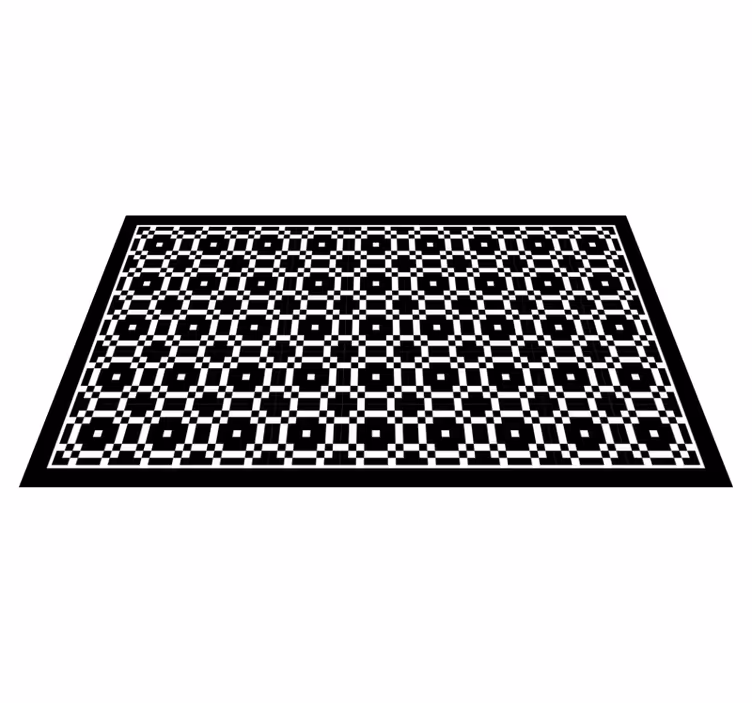 Tappeto vinile geometrico motivo monocromatico - TenStickers