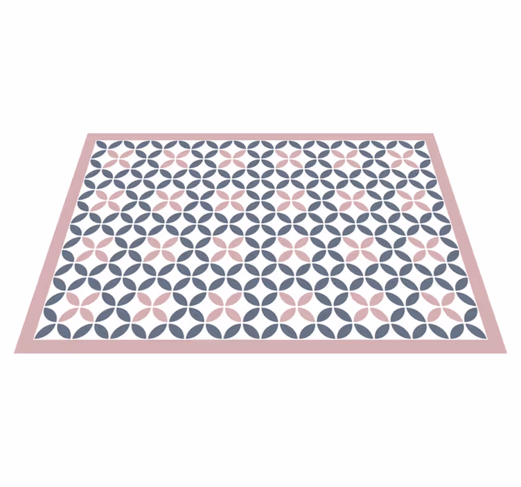 Tappeto vinile mosaico design rotondo beige e grigio - TenStickers
