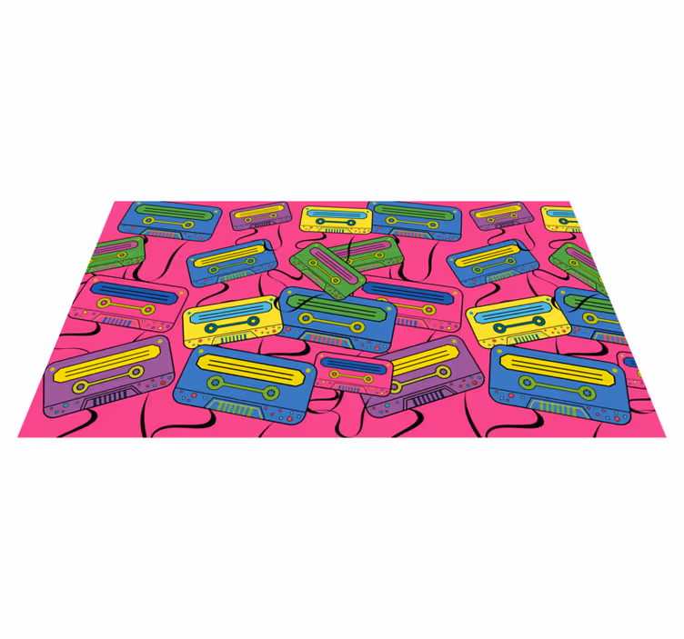 Tappeto vinile per ragazzi motivo a cassetta vintage - TenStickers