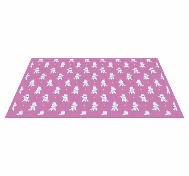 Tappeto vinile per bambini tema avventura unicorno - TenStickers