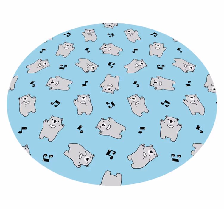 Tappeto vinile bebé personaggi allegri dell'orso - TenStickers