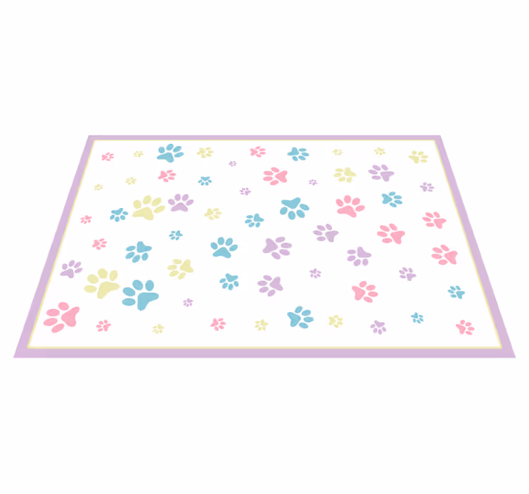 Tappeto vinile stampa animale estetica impronte paw - TenStickers