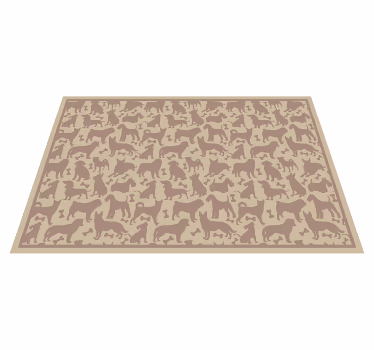Tappeto vinile stampa animale modello di sagome di cani - TenStickers