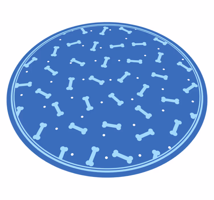 Tappeto vinile rotondo gioco di motivi ossei - TenStickers