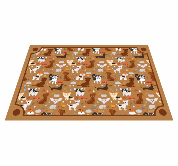 Tappeto vinile animali simpatici modelli di cani - TenStickers