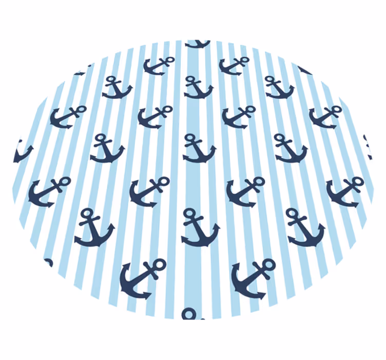Tappeto vinile per bambini motivo ancore nautiche - TenStickers