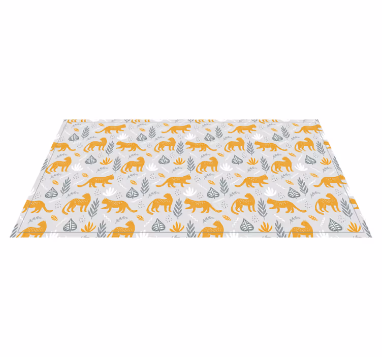 Tappeto vinile animali modello di gatti selvatici - TenStickers
