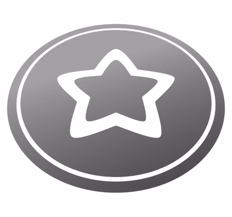 Tappetto vinile stelle motivo grigio elegante - TenStickers