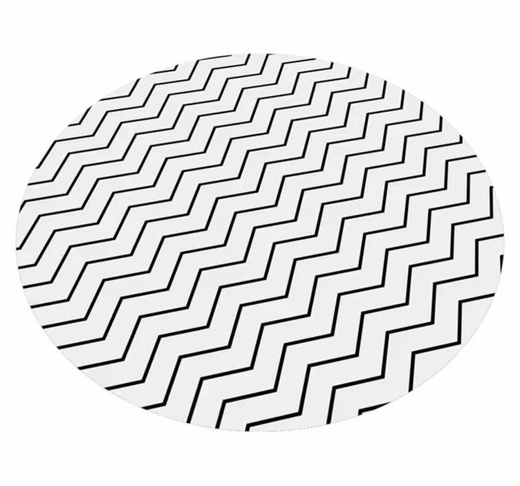 Tappeto vinile geometrico elemento zigzag - TenStickers