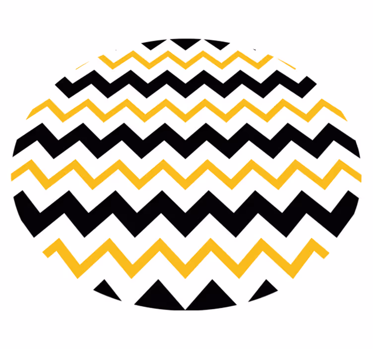 Tappeto vinile strisce allegro motivo a zigzag - TenStickers