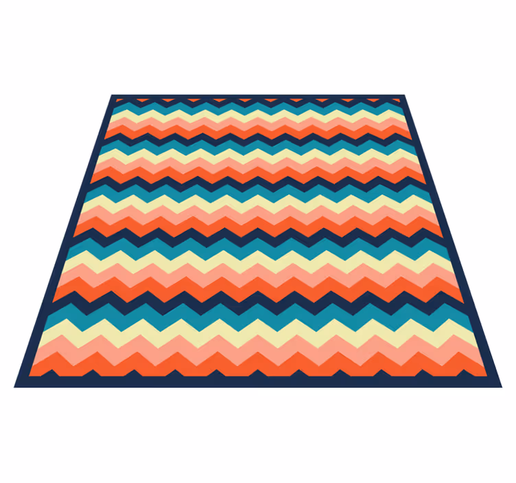 Tappeto vinile strisce motivo chevron colorato - TenStickers
