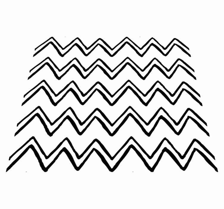 Tappeto vinile strisce motivo a zigzag - TenStickers