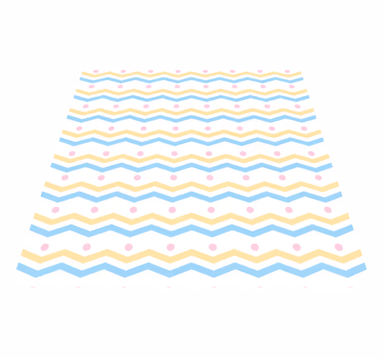 Tappeto vinile per bambini motivo colorato a chevron - TenStickers