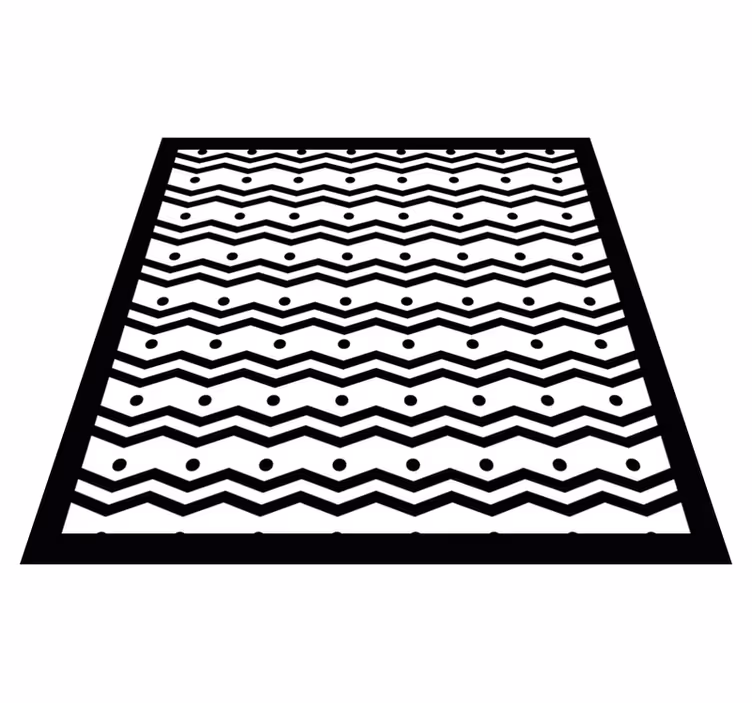 Tappeto vinile strisce concetto zigzag - TenStickers
