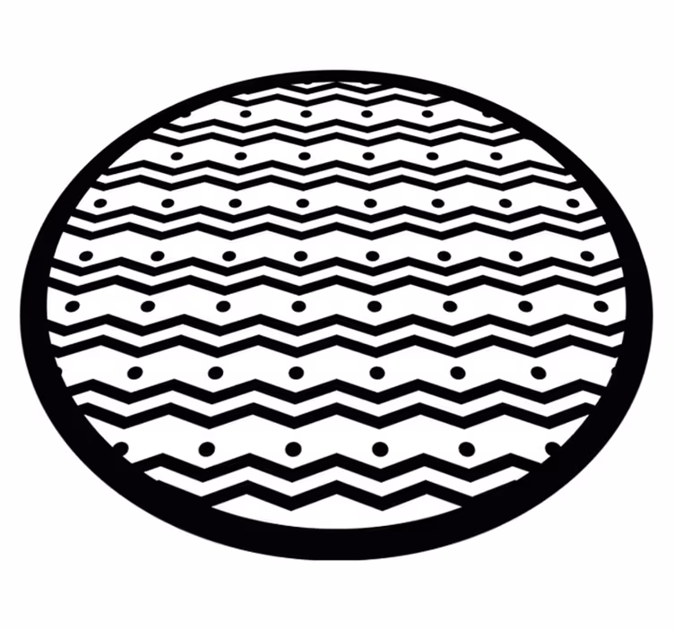 Tappeto vinile geometrico motivo a pois ondulati - TenStickers