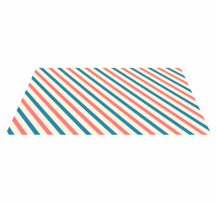 Tappeto vinile strisce linee vivaci inclinate - TenStickers