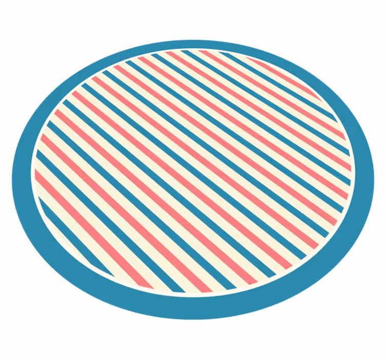 Tappeto vinile strisce motivo diagonale circolare - TenStickers