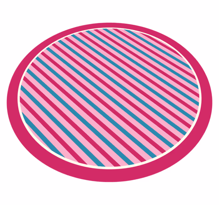 Tappeto vinile strisce rosa e blu verticali - TenStickers