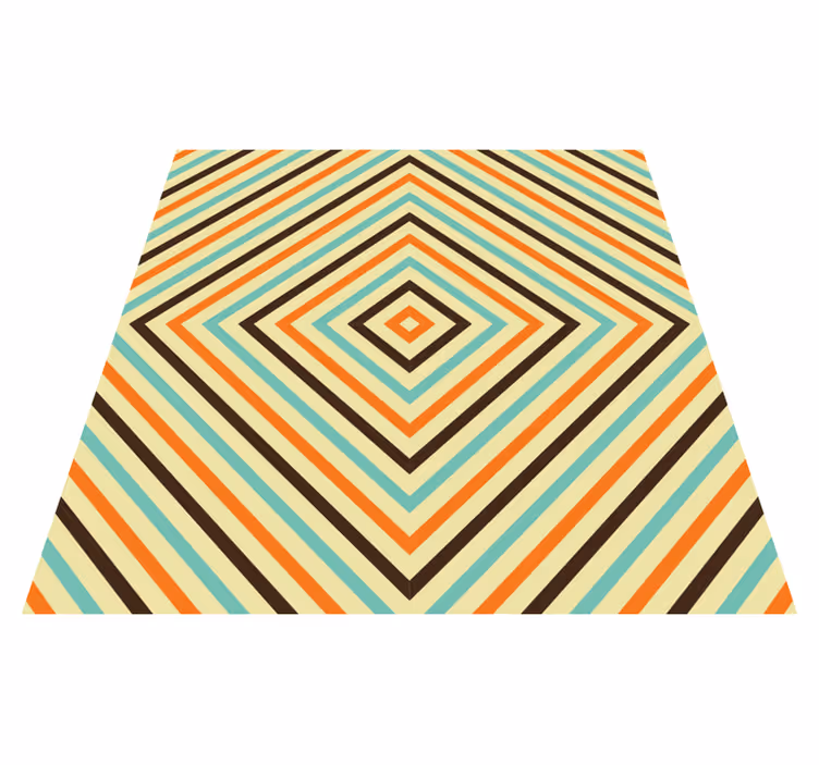 Tappeto vinile geometrico linee a forma di diamante - TenStickers