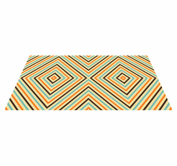 Tappeto vinile geometrico strisce a motivo a rombi - TenStickers