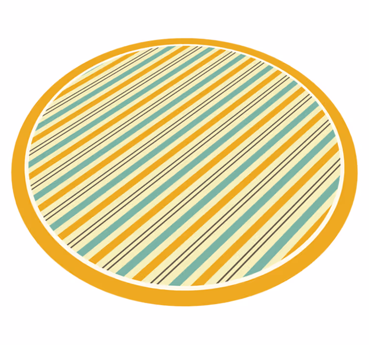Tappeto vinile strisce tonalità gialle circolari - TenStickers