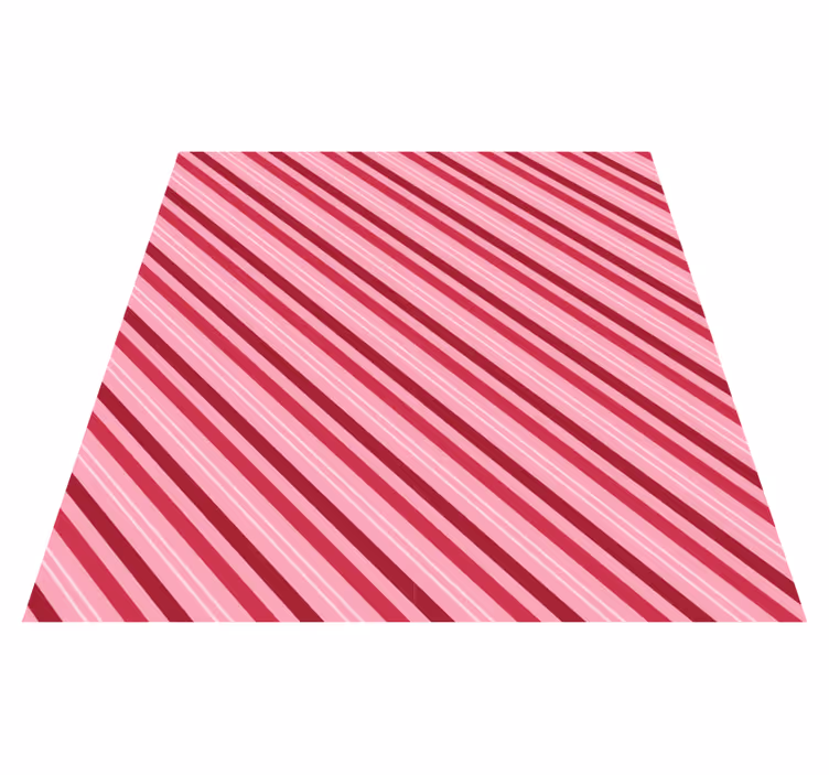 Tappeto vinile strisce motivo a righe rosa - TenStickers