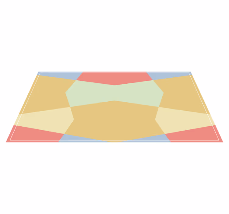Tappeto vinile geometrico forme poligonali colorate - TenStickers