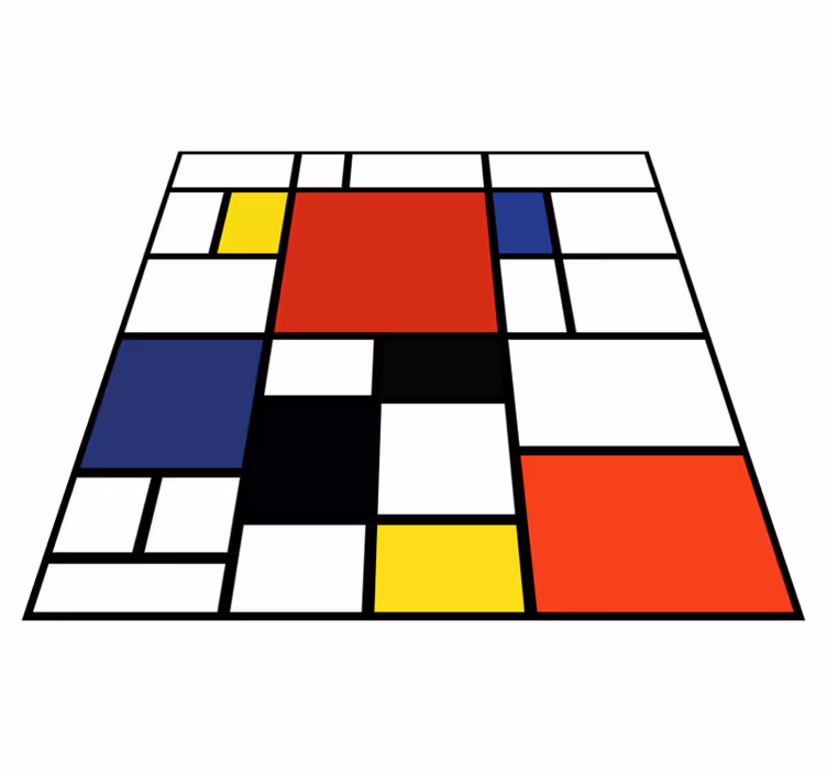 Tappeto vinile moderno componente geometrico vibrante - TenStickers