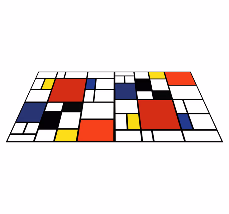 Tappeto vinile moderno motivo a blocchi di colore - TenStickers