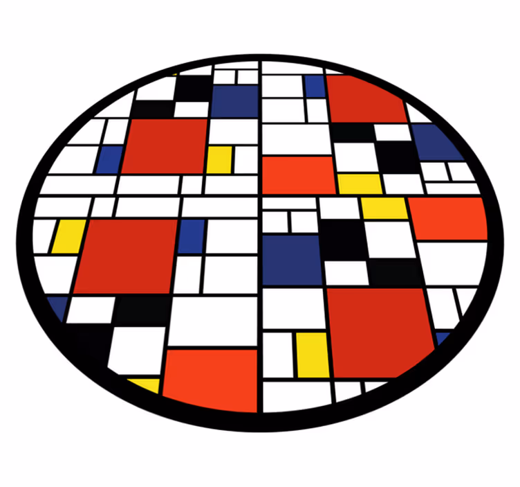 Tappeto vinile moderno design a blocchi di colore - TenStickers