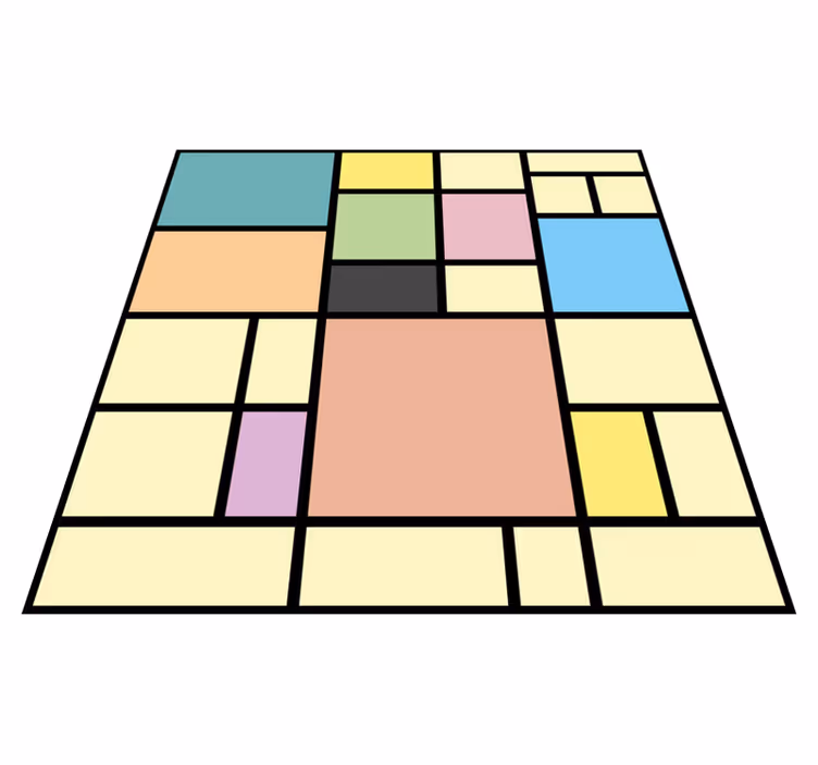 Tappeto vinile geometrico geometria vibrante - TenStickers