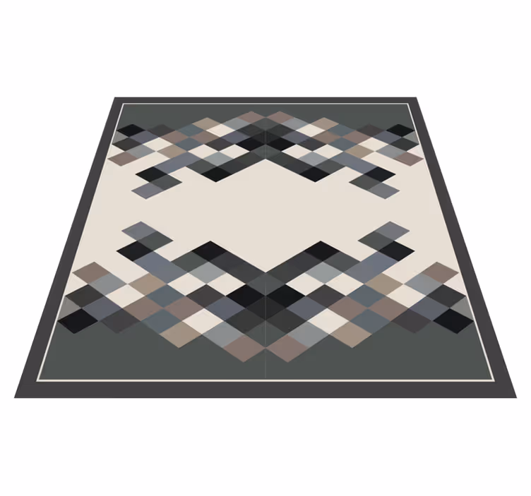Tappeto vinile geometrico modello quadrato moderno - TenStickers