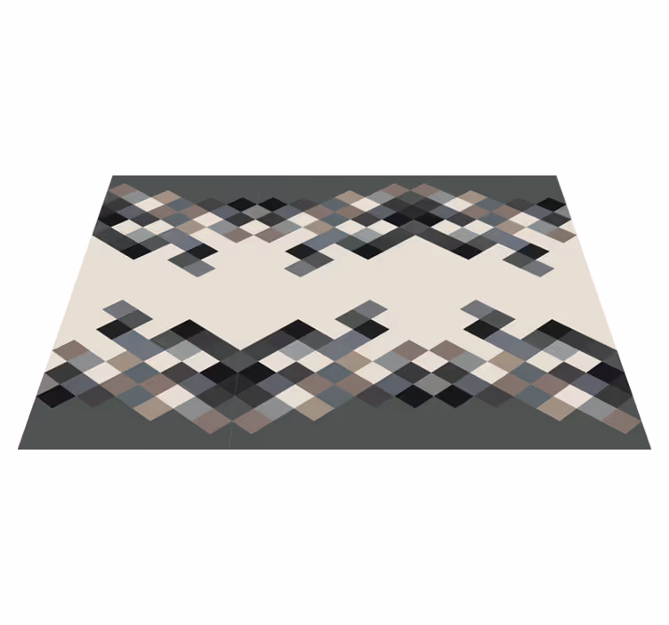 Tappeto vinile mosaico motivo geometrico contemporaneo - TenStickers
