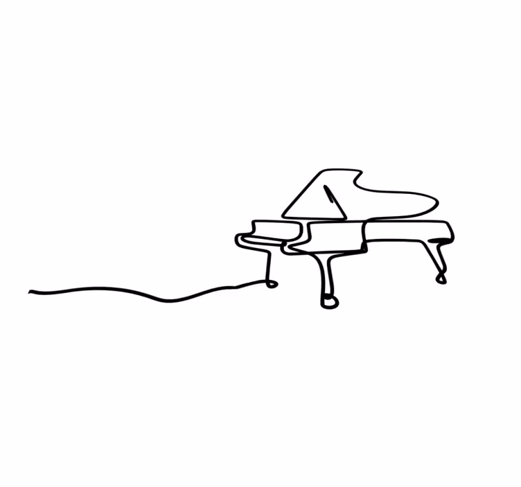 Tappeto vinile moderno illustrazione contorni piano - TenStickers