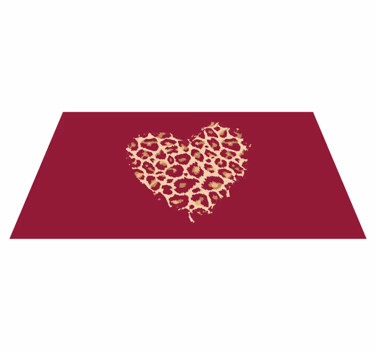 Tappeto vinile stampa animale motivo cuore - TenStickers