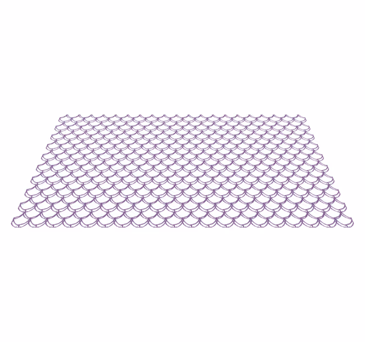 Tappeto vinile bagno motivo viola scallopato - TenStickers
