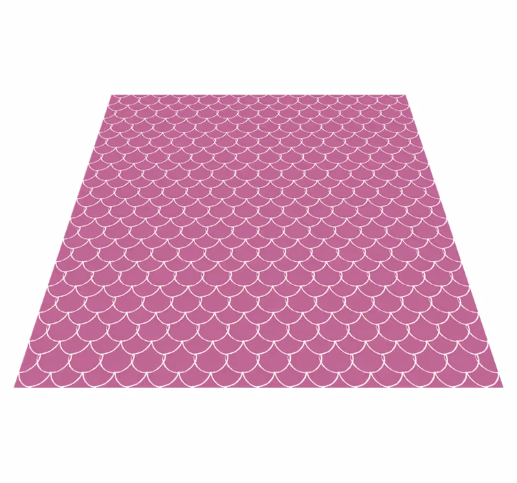 Tappeto vinile stampa animale squame di sirena rosa - TenStickers
