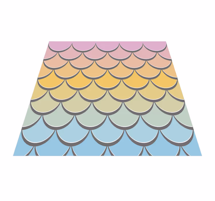 Tappeti vinile motivi squame di pesce pastello - TenStickers