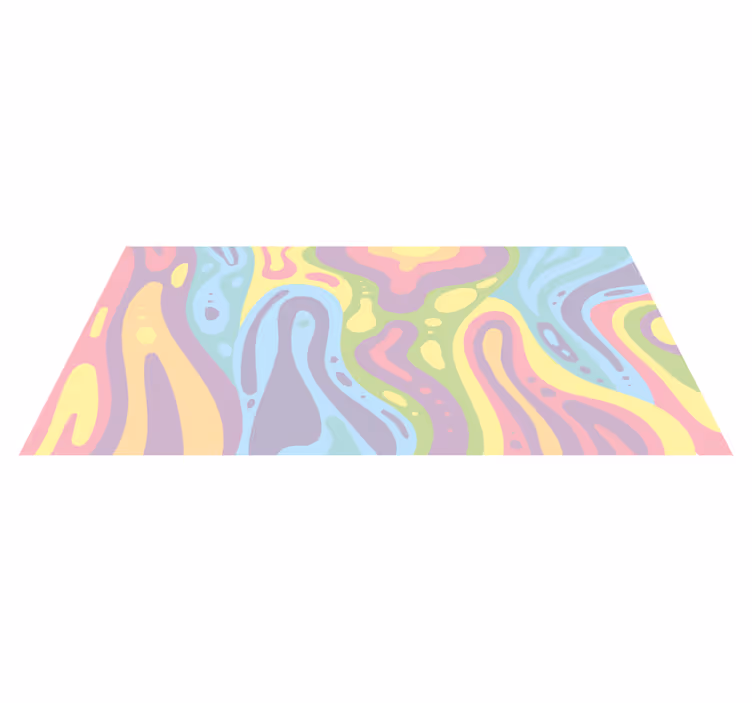 Tappeto vinile per bambini onde astratte colorate - TenStickers